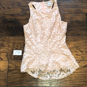 Baby pink lace shirt